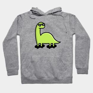 Skateboarding Dino Brachiosaurus Hoodie